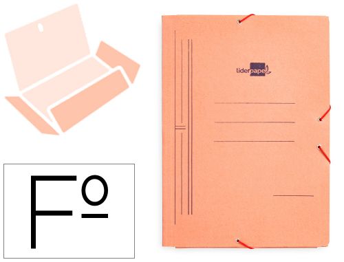 Pasta de elasticos liderpapel, folio, com abas, couro , Liderpapel , 1368 , 8423473013681